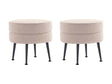 Bailey Ottoman in Oatmeal with Black Feet (set of 2) by Manhattan Comfort at Eve Furniture