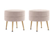 Bailey Ottoman in Oatmeal with Gold Feet (set of 2) by Manhattan Comfort at Eve Furniture