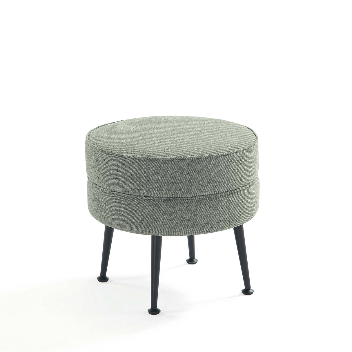 Bailey Ottoman in Sage Green with Black Feet by Manhattan Comfort at Eve Furniture