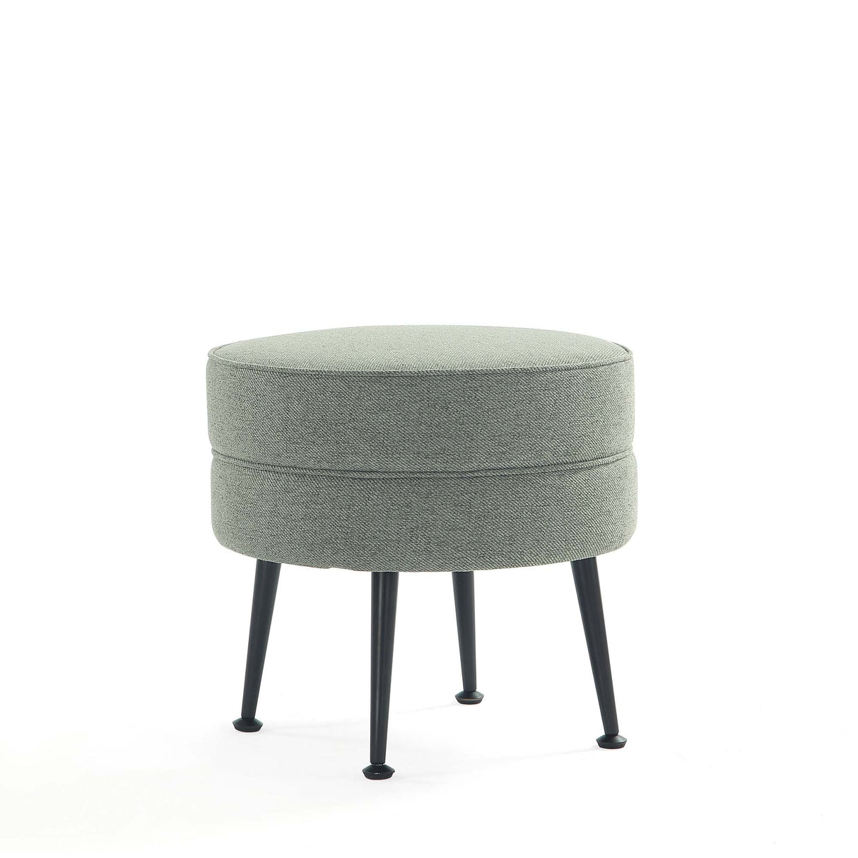Bailey Ottoman in Sage Green with Black Feet by Manhattan Comfort at Eve Furniture