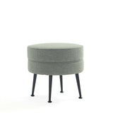 Bailey Ottoman in Sage Green with Black Feet by Manhattan Comfort at Eve Furniture