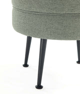Bailey Ottoman in Sage Green with Black Feet by Manhattan Comfort at Eve Furniture
