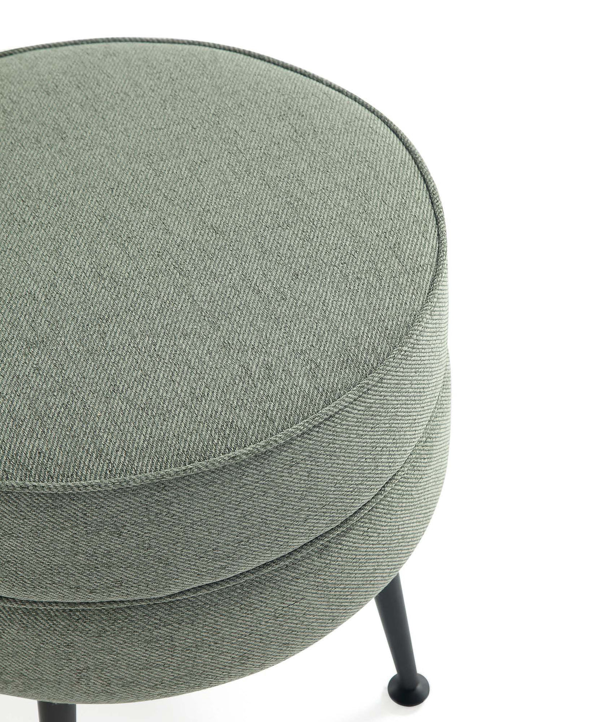 Bailey Ottoman in Sage Green with Black Feet by Manhattan Comfort at Eve Furniture