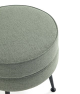 Bailey Ottoman in Sage Green with Black Feet by Manhattan Comfort at Eve Furniture