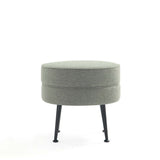 Bailey Ottoman in Sage Green with Black Feet by Manhattan Comfort at Eve Furniture