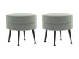 Bailey Ottoman in Sage Green with Black Feet (set of 2) by Manhattan Comfort at Eve Furniture