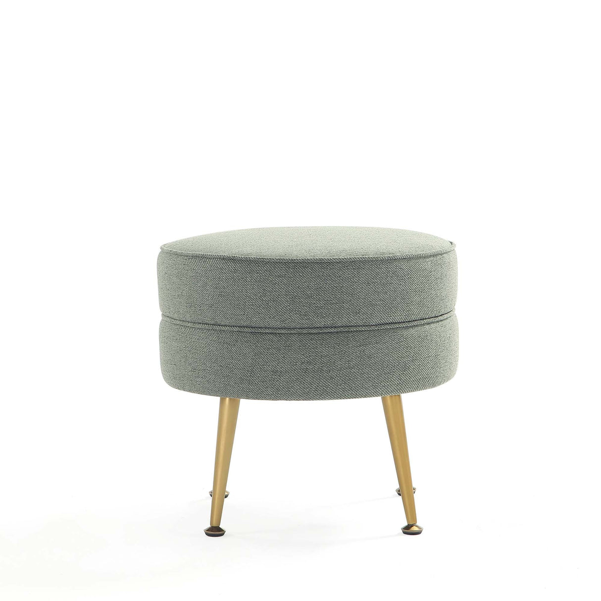 Bailey Ottoman in Sage Green with Gold Feet by Manhattan Comfort at Eve Furniture