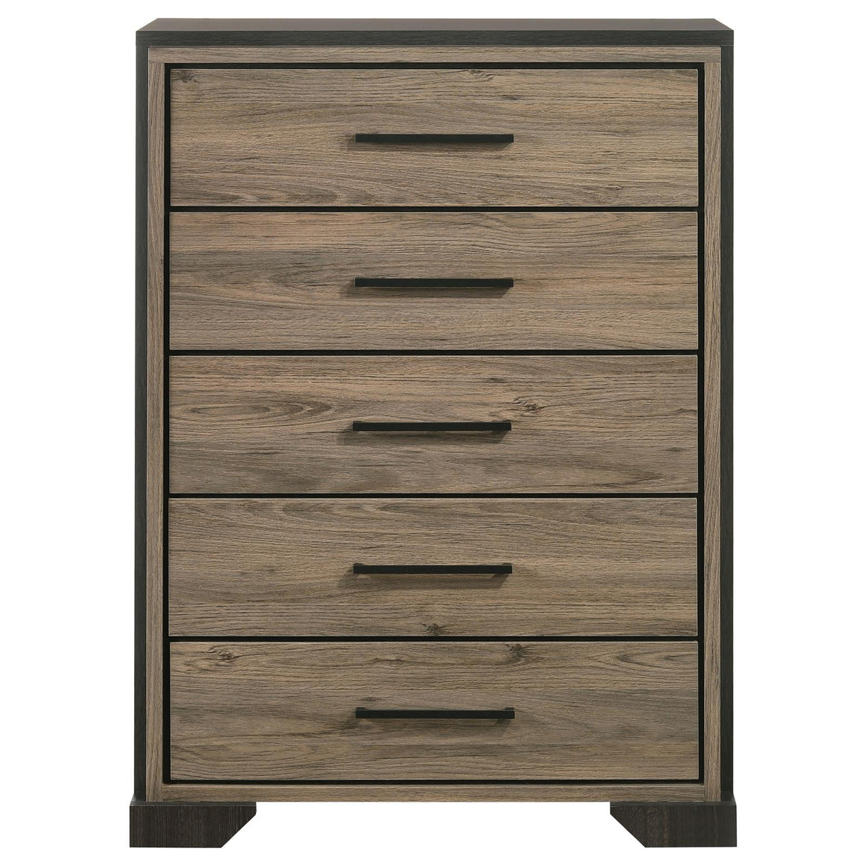 Baker Brown/Light Taupe 5-Drawer Chest