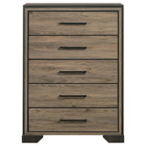 Baker Brown/Light Taupe Panel Bedroom Set