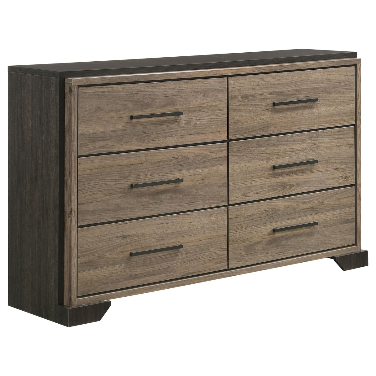 Baker Brown/Light Taupe 6-Drawer Dresser