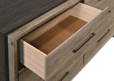 Baker Brown/Light Taupe 6-Drawer Dresser