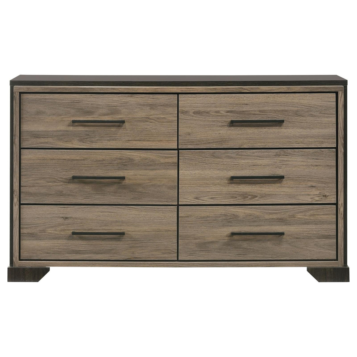 Baker Brown/Light Taupe 6-Drawer Dresser