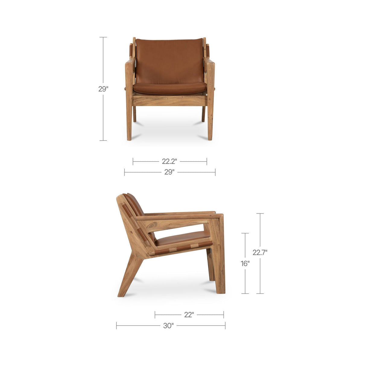 Baker Brown Accent Chair by Moe's Home at Eve Furniture
