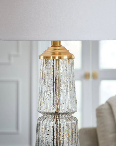 Bakersboro Clear/Gold Finish Table Lamp by Ashley at Eve Furniture