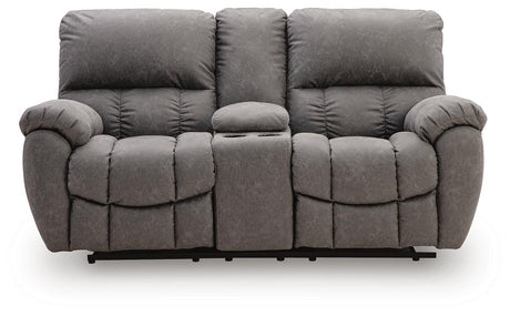 Bakerstein Galaxy Power Reclining Loveseat with Console by Ashley at Eve Furniture