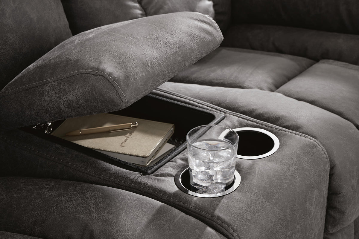 Bakerstein Galaxy Power Reclining Loveseat with Console by Ashley at Eve Furniture