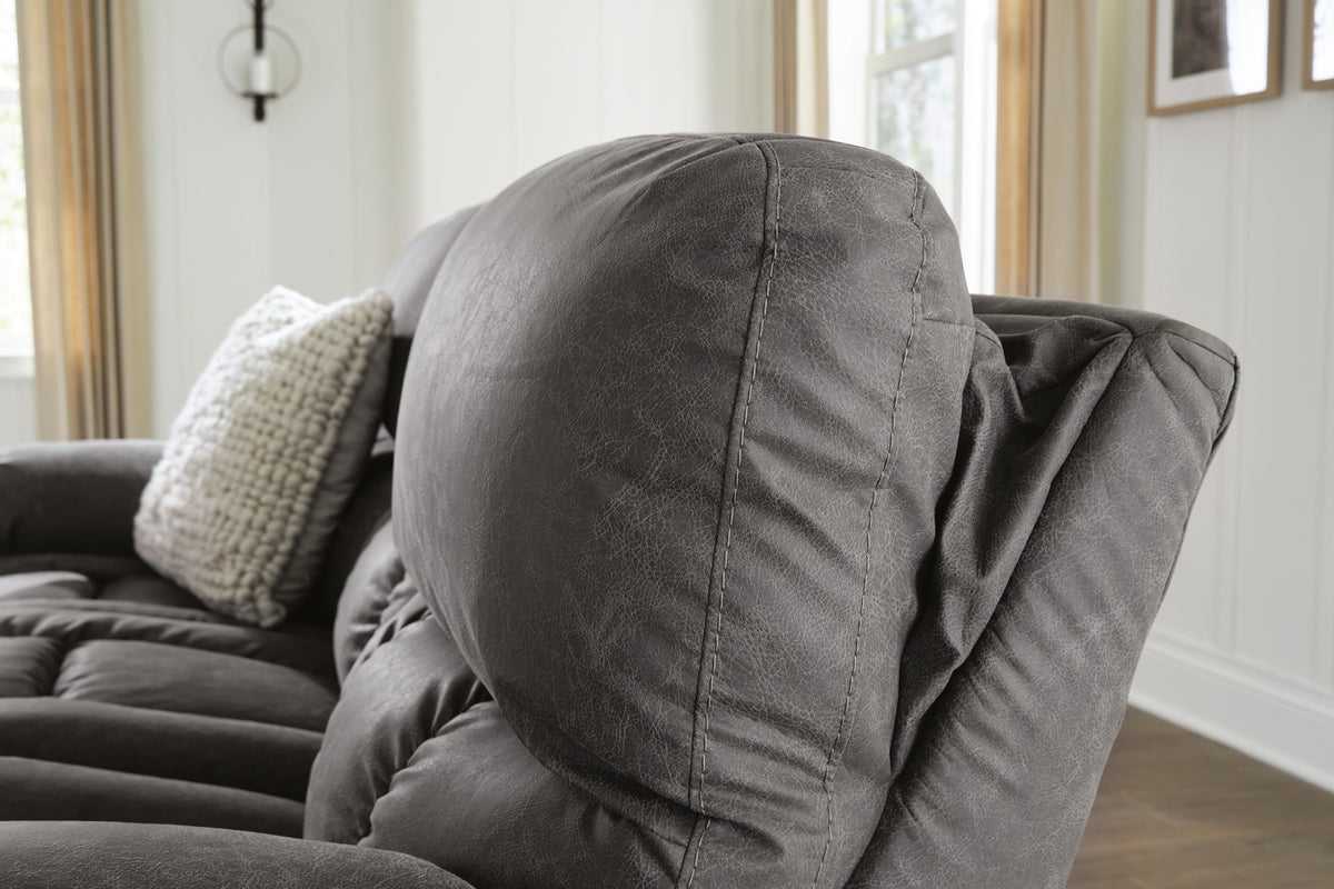 Bakerstein Galaxy Power Reclining Loveseat with Console by Ashley at Eve Furniture