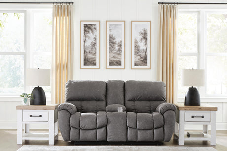 Bakerstein Galaxy Power Reclining Loveseat with Console by Ashley at Eve Furniture