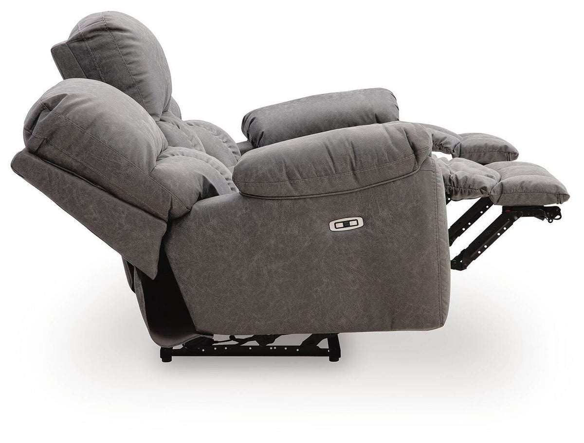 Bakerstein Galaxy Power Reclining Sofa by Ashley at Eve Furniture