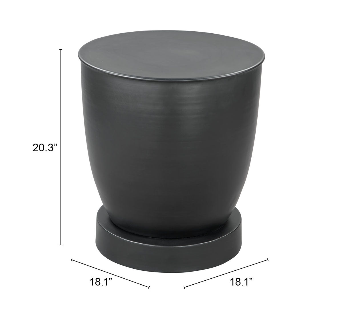 Baku Black Side Table by Zuomod at Eve Furniture