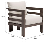 Bal Harbor White Outdoor Armchair by Zuomod at Eve Furniture