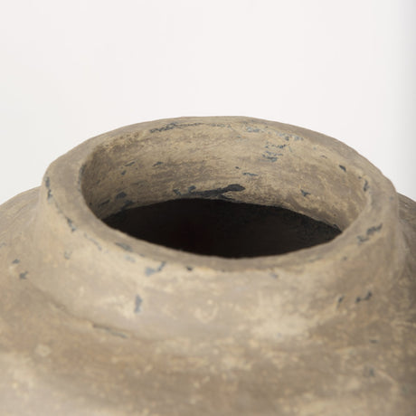 Bala Large Gray Paper Mache Vase by Mercana at Eve Furniture