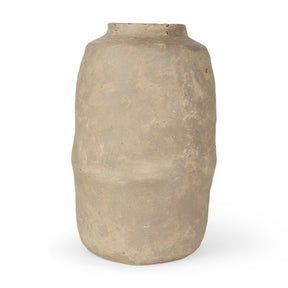 Bala Large Gray Paper Mache Vase by Mercana at Eve Furniture