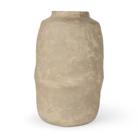 Bala Large Gray Paper Mache Vase by Mercana at Eve Furniture
