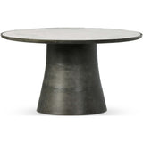 Balboa Outdoor Dining Table, Veined White Marble By Fourhands by Four Hands at Eve Furniture