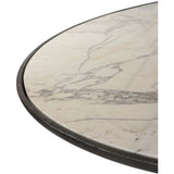 Balboa Outdoor Dining Table, Veined White Marble By Fourhands by Four Hands at Eve Furniture