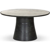 Balboa Outdoor Dining Table, Veined White Marble By Fourhands by Four Hands at Eve Furniture