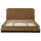 Baldacci Curry/Walnut Upholstered California King Platform Bed by Coaster at Eve Furniture