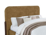 Baldacci Curry/Walnut Upholstered Eastern King Platform Bed by Coaster at Eve Furniture
