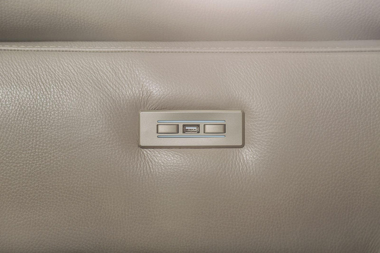 Balderico Taupe Power Reclining Loveseat by Furniture of America at Eve Furniture