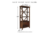 Baldridge Rustic Brown 75" Bookcase by Ashley at Eve Furniture