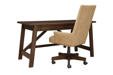 Baldridge Rustic Brown Home Office Desk by Ashley at Eve Furniture