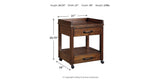 Baldridge Rustic Brown Printer Stand by Ashley at Eve Furniture