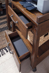 Baldridge Rustic Brown Printer Stand by Ashley at Eve Furniture