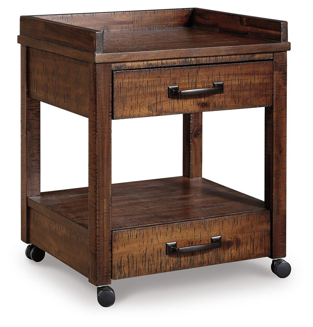 Baldridge Rustic Brown Printer Stand by ASHLEY FURNITURE at Eve Furniture