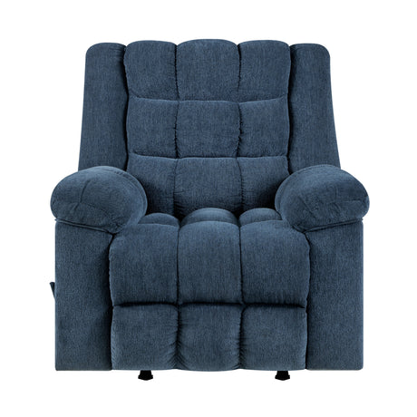 Baldwin Blue Rocker Reclining Chair by Homelegance at Eve Furniture