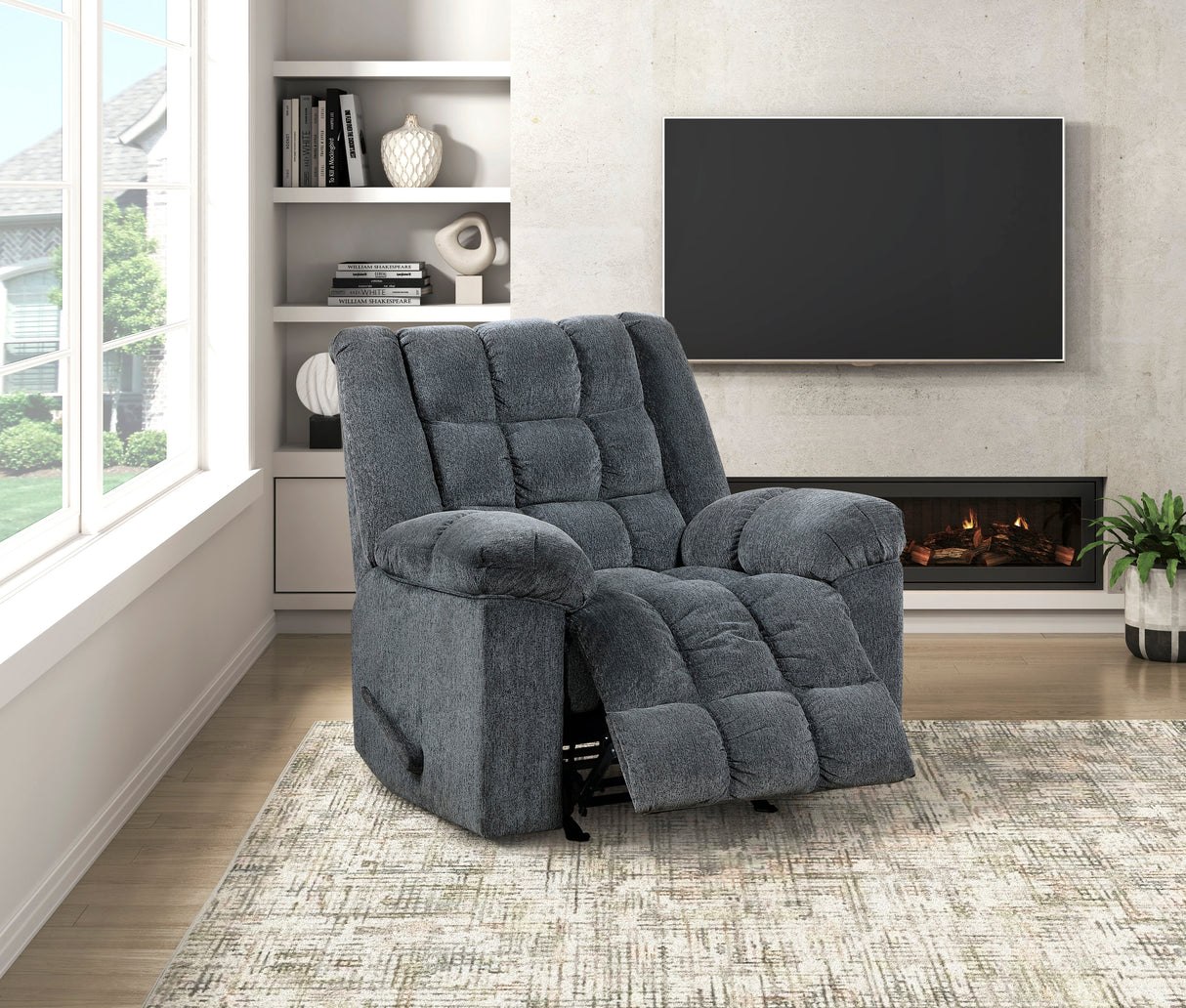 Baldwin Gray Rocker Reclining Chair