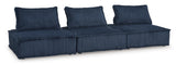 Bales Navy 3-Piece Modular Seating by Ashley at Eve Furniture