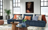 Bales Navy 3-Piece Modular Seating by Ashley at Eve Furniture
