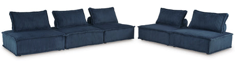 Bales Navy 5-Piece Modular Seating by Ashley at Eve Furniture
