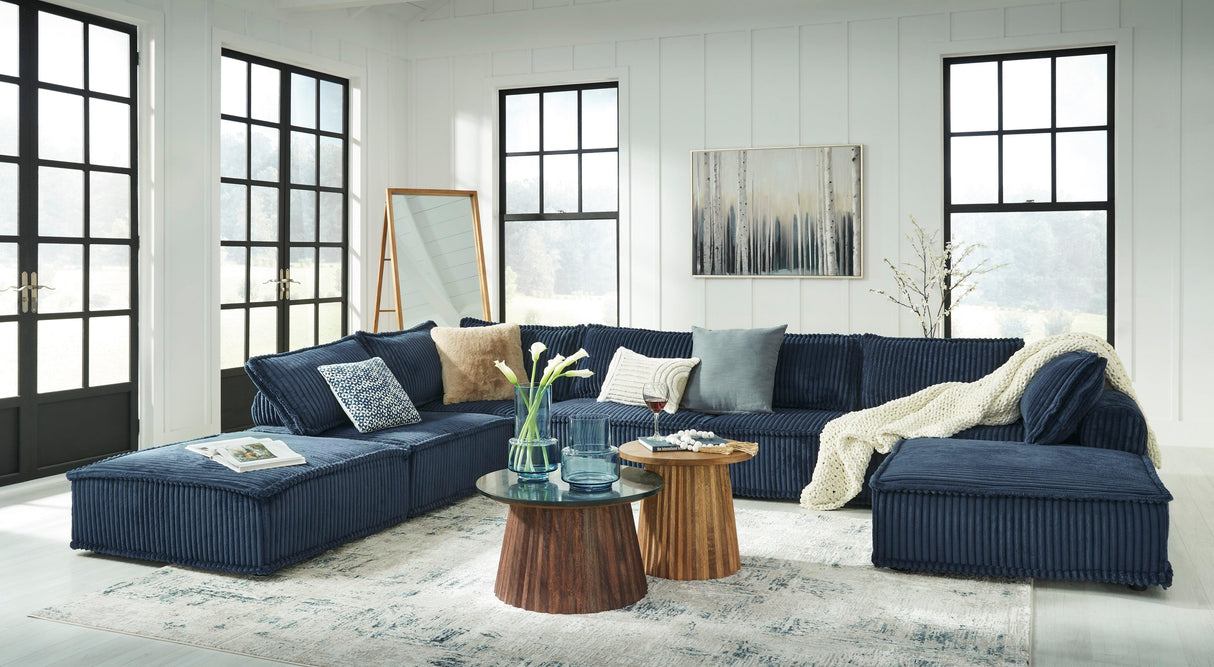 Bales Navy 7-Piece Modular Seating by Ashley at Eve Furniture