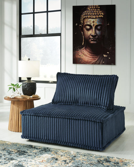 Bales Navy Accent Chair by Ashley at Eve Furniture