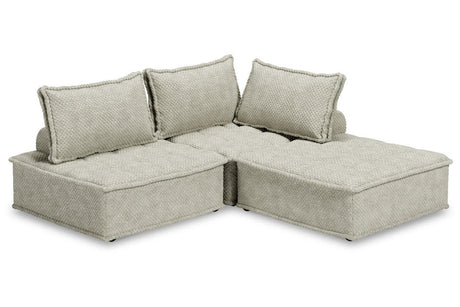 Bales Taupe 3-Piece Modular Seating by Ashley at Eve Furniture
