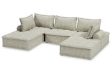 Bales Taupe 5-Piece Modular Seating by Ashley at Eve Furniture