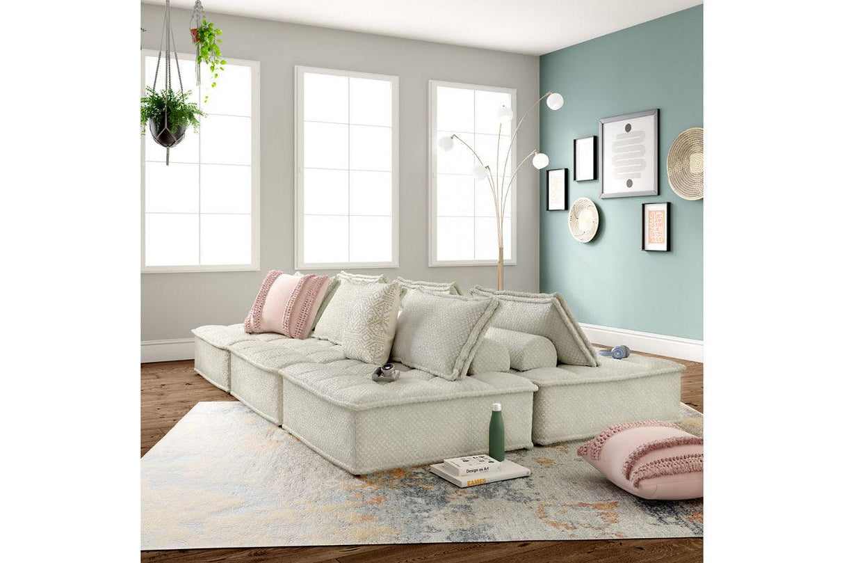 Bales Taupe 6-Piece Modular Seating by Ashley at Eve Furniture