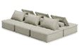 Bales Taupe 6-Piece Modular Seating by Ashley at Eve Furniture